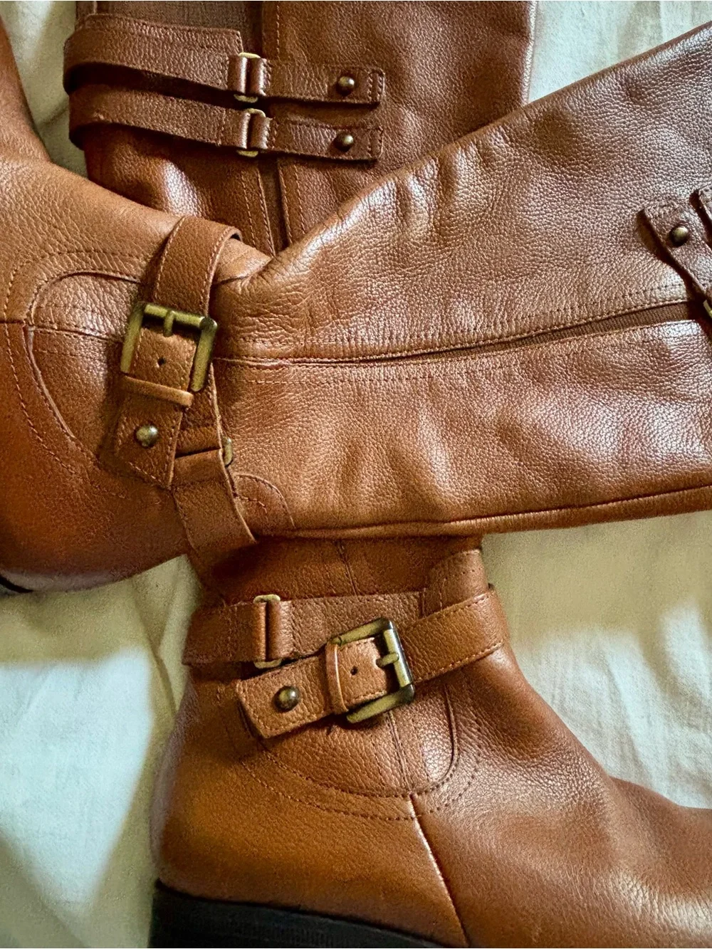 ✨ Naturalizer Jessie Leather Wide Calf Friendly Riding Boots Brown Worn Twice! ✨ - Picture 12 of 14